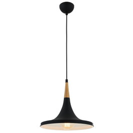 Opviq AV-4100-A6-BSY Lámpara de Metal Negro y Roble